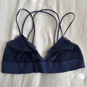 Lace Bralette - Navy